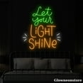thumbnail image 2 of Glowneon Let Your Light Shine Neon Sign, Let Your Light Shine Led Sign, Christmas Quotes LED Light, 2 of 5