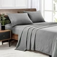 thumbnail image 7 of Bamboo Bed Sheets Set Twin Size, Gray Cooling Bamboo Bed Sheets with Deep Pocket, 3 Pieces Twin Sheet and Pillowcase Set, 7 of 7