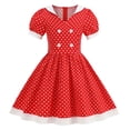 thumbnail image 2 of gdxvjhbj Robe Préado Filles Manches Volantées Robes Florales Fille Longue Robe de Printemps Enfants Robe d'Été Smockée Taille 13-14 (Rouge,13-14 Ans), 2 of 6