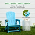 thumbnail image 6 of Chiccushion Adirondack Chair Set of 2, HDPE Adirondack Chair with Cup Holder, Sky Blue, 6 of 9