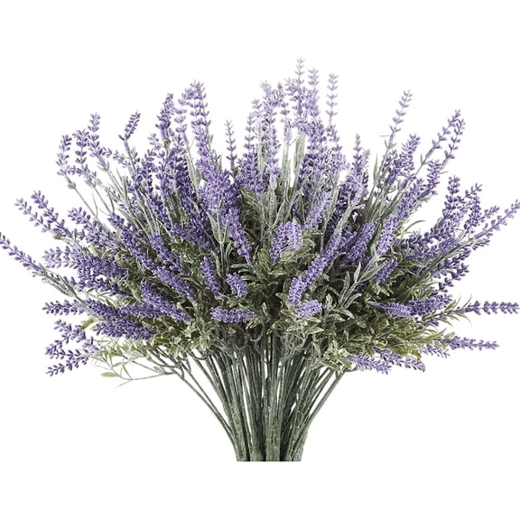 Butterfly Craze Artificial Lavender 4-Piece Bundle – Lifelike Faux Silk Plants for Crafting or Home Decor – Great for Pairing With Bundles of Other Fake/Dried Flowers to Create Lovely Wedding Bouquets