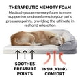 thumbnail image 3 of FurHaven Pet Products Velvet Waves Perfect Comfort Memory Top Sofa-Style Pet Bed for Dogs & Cats - Granite Gray, Jumbo Plus, 3 of 13
