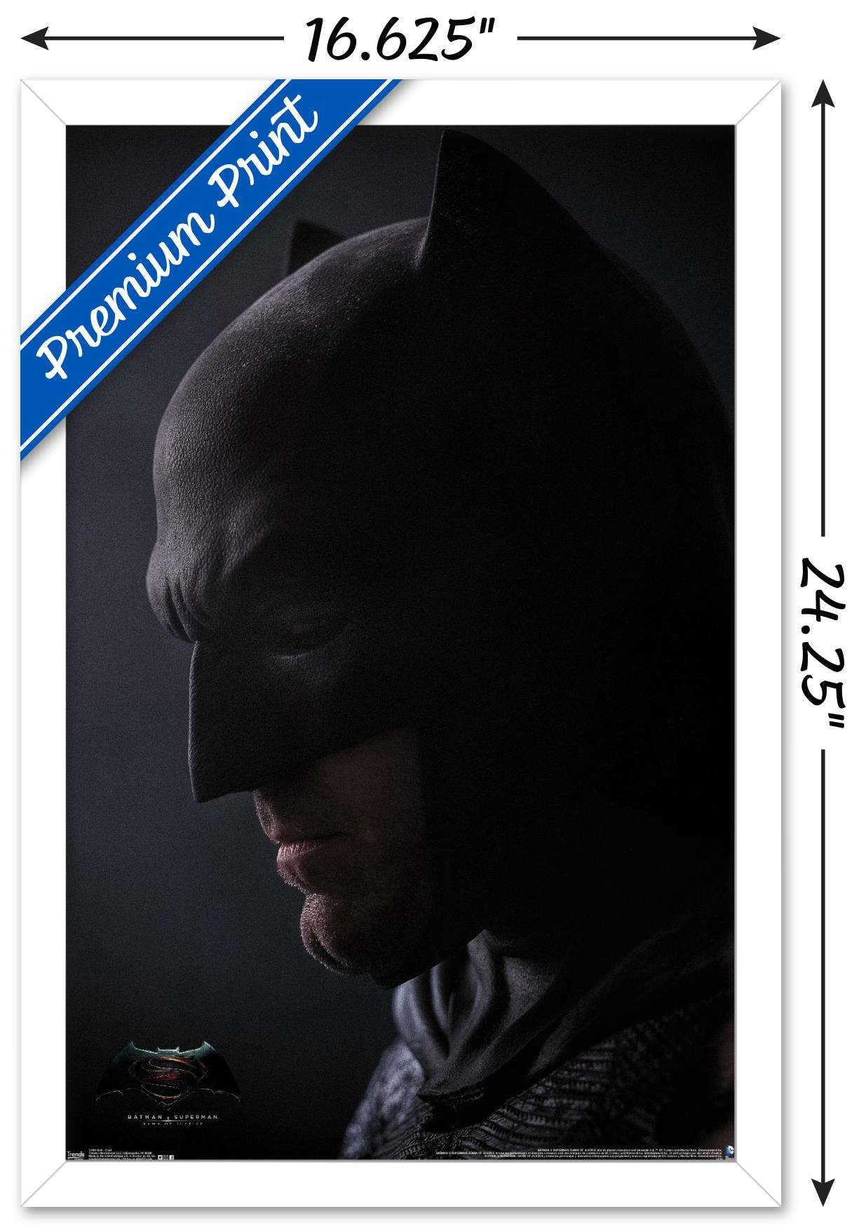 DC Comics Movie - Batman v Superman - Cowl Wall Poster, 14.725" x 22.375", Framed