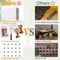 thumbnail image 4 of Kit organizador de pared Peg Board FZK de metal perforado, 74 unidades, blanco, 4 of 7