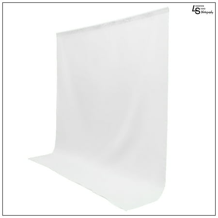 - 6x9' ft. White 100% Seamless Muslin Backdrop Machine Washable Background for Photo Video Lighting Set by Loadstone Studio WMLS0375