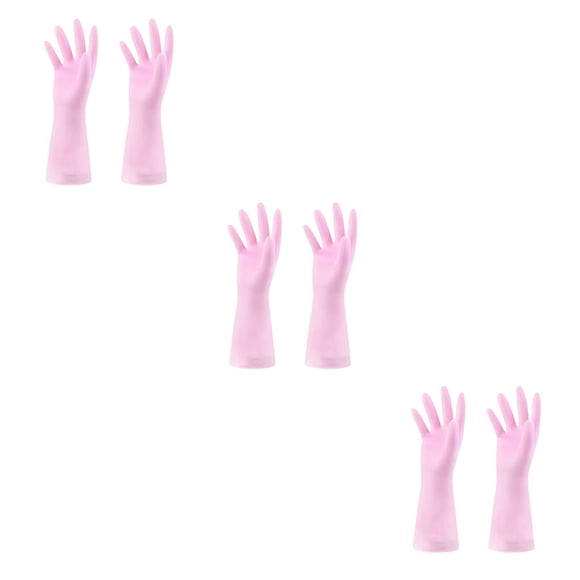 Injueey 2 uds guantes de limpieza antideslizantes mitones universales accesorio de para el hogar al aire libre Unisex ligero cocina rosa Type1 NO1