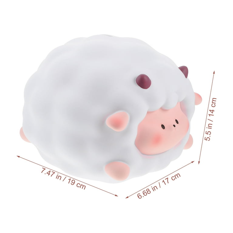 Vinyl Sheep Piggy Bank Desktop Unbreakable Sheep Shaped Coin Money Bank
