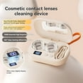 thumbnail image 2 of Rechargeable Ultrasonic Contact Lens Cleaner, Contact Lens Applicator Tool, Gentle Cleaning & 99% Brightness, Portable Soft Contact Lens Care Tools Home Travel (2pcs, 3.7x3.2in), 2 of 7