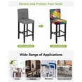 thumbnail image 3 of Colorful Pigment Bar Stool Covers Set of 4, Abstract Color Block Oil Painting Stretch Washable Bar Chair Covers with Backs, Removable Pub Counter Height Chair Cover for Kitchen Dining Room Cafe, 3 of 7
