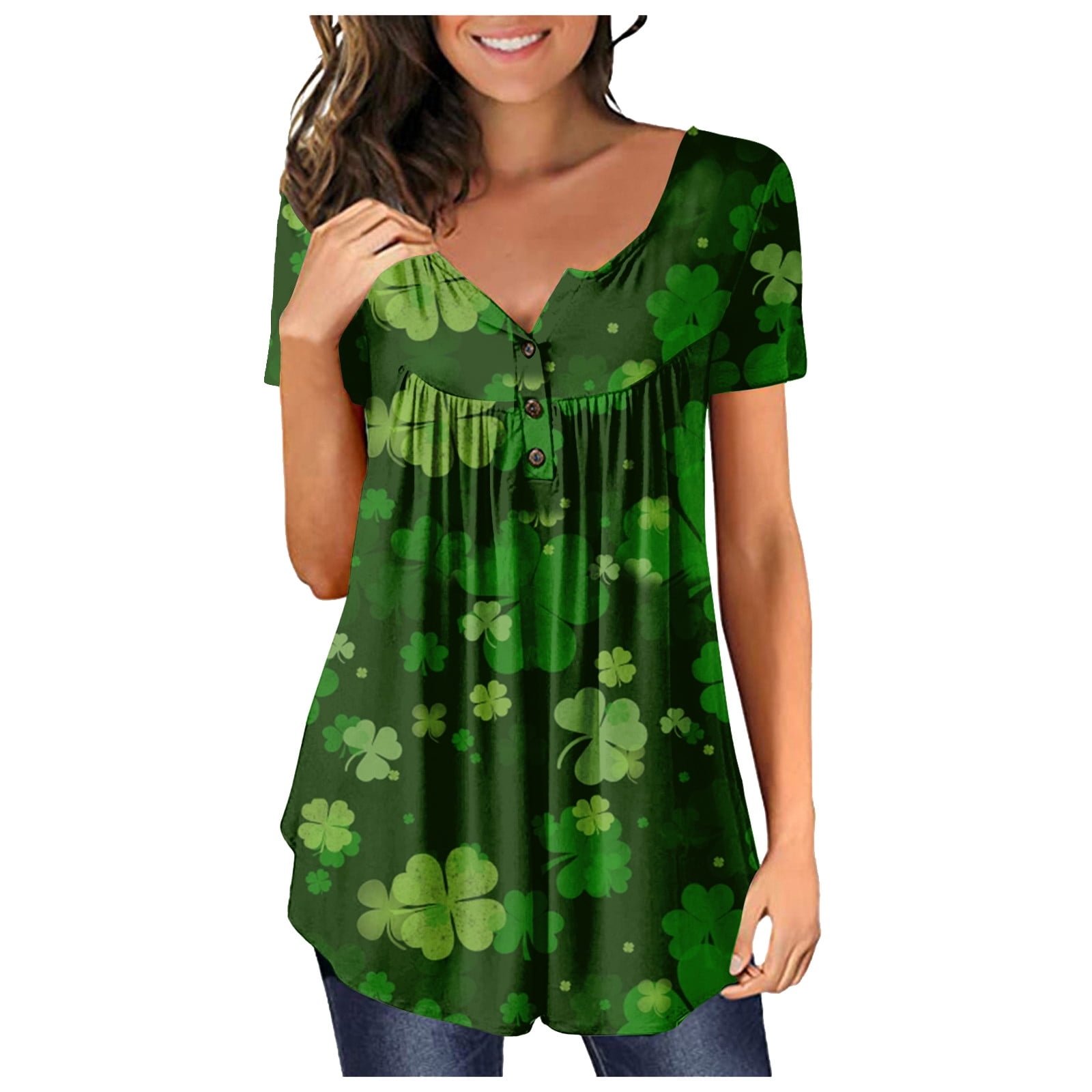st patricks day green blouse