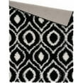 thumbnail image 2 of LBaiet 5' x 7' Black and White Geometric Ikat Rectangular Shag Area Throw Rug, 2 of 7