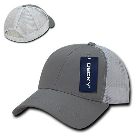 - Gray Solid White Plain Mesh Cotton Golf Low Crown Curved Baseball Ball Cap Hat