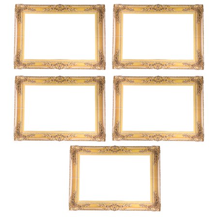 PAMINGONO 5pcs Vintage Photo Booth Frame Prop Paper Frame Props for Parties