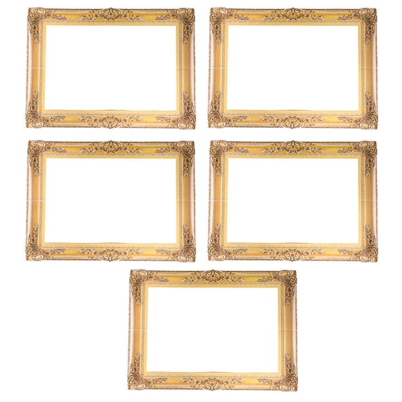 PAMINGONO 5pcs Vintage Photo Booth Frame Prop Paper Frame Props for Parties