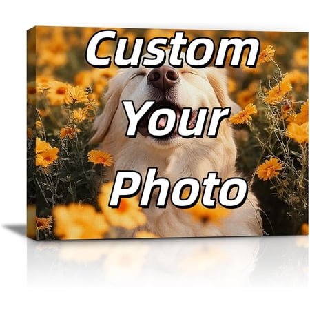 Custom Canvas Style Wall Art Print Personalized Photo Text