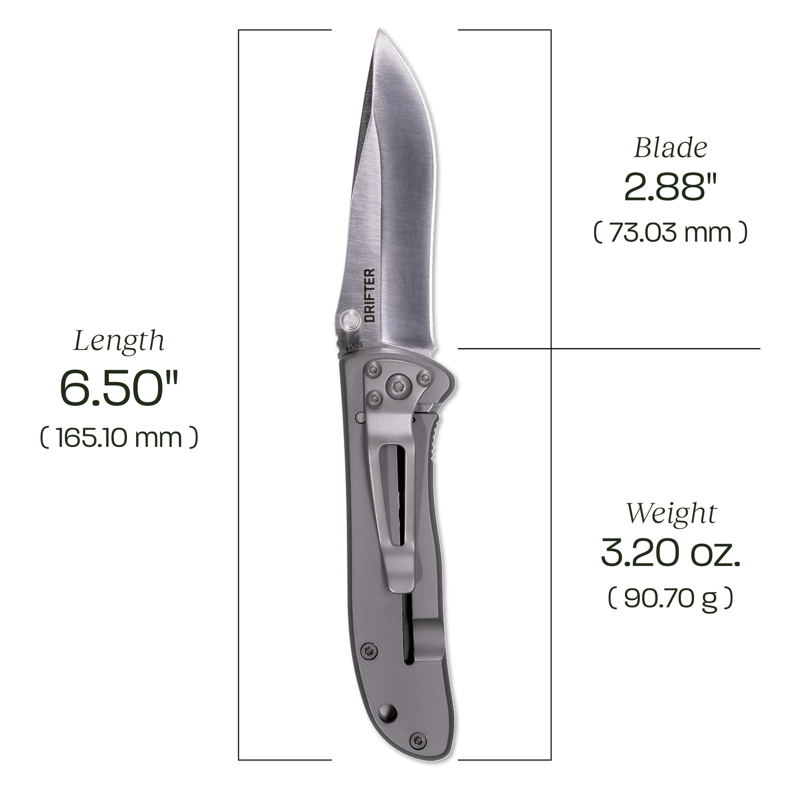 CRKT Drifter Everyday Carry EDC Pocket Folding Knife with Frame