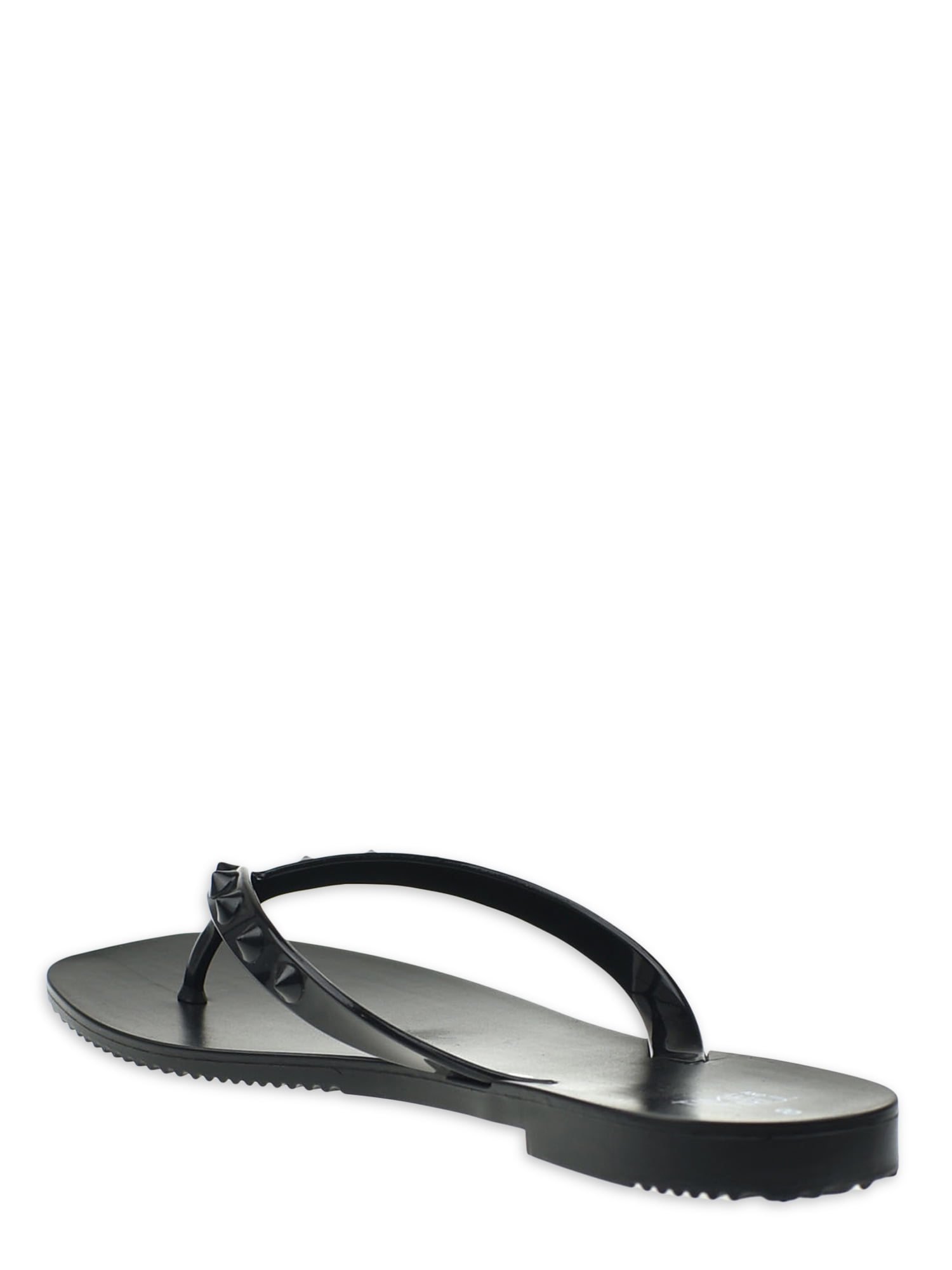 Time and Tru Women's Studded Jelly Flip Flop Sandals