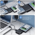 thumbnail image 4 of ENTSASMO Black SATA/IDE to USB 3.0 Adapter, Hard Drive Reader Adapter Ultra Recovery Converter for 2.5" 3.5" HDD/SSD, USB to SATA/IDE One Touch Clone with 12V Power Adapter, 4 of 8
