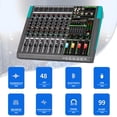 thumbnail image 2 of Mezclador de audio Depusheng PA8 8 canales USB Bluetooth MP3 48V, 2 of 9