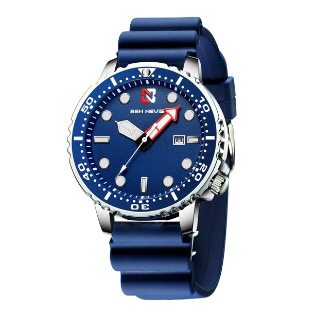 Reloj deportivo de cuarzo para hombre, reloj casual de moda con fantasma de agua verde, reloj para hombre