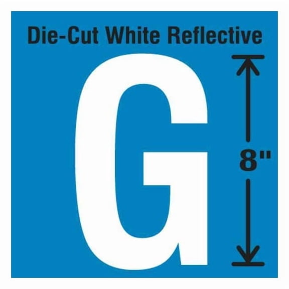 Stranco Letter Label, Vinyl, 8 in H, 4-3/4 in W DWR-SINGLE-8-G