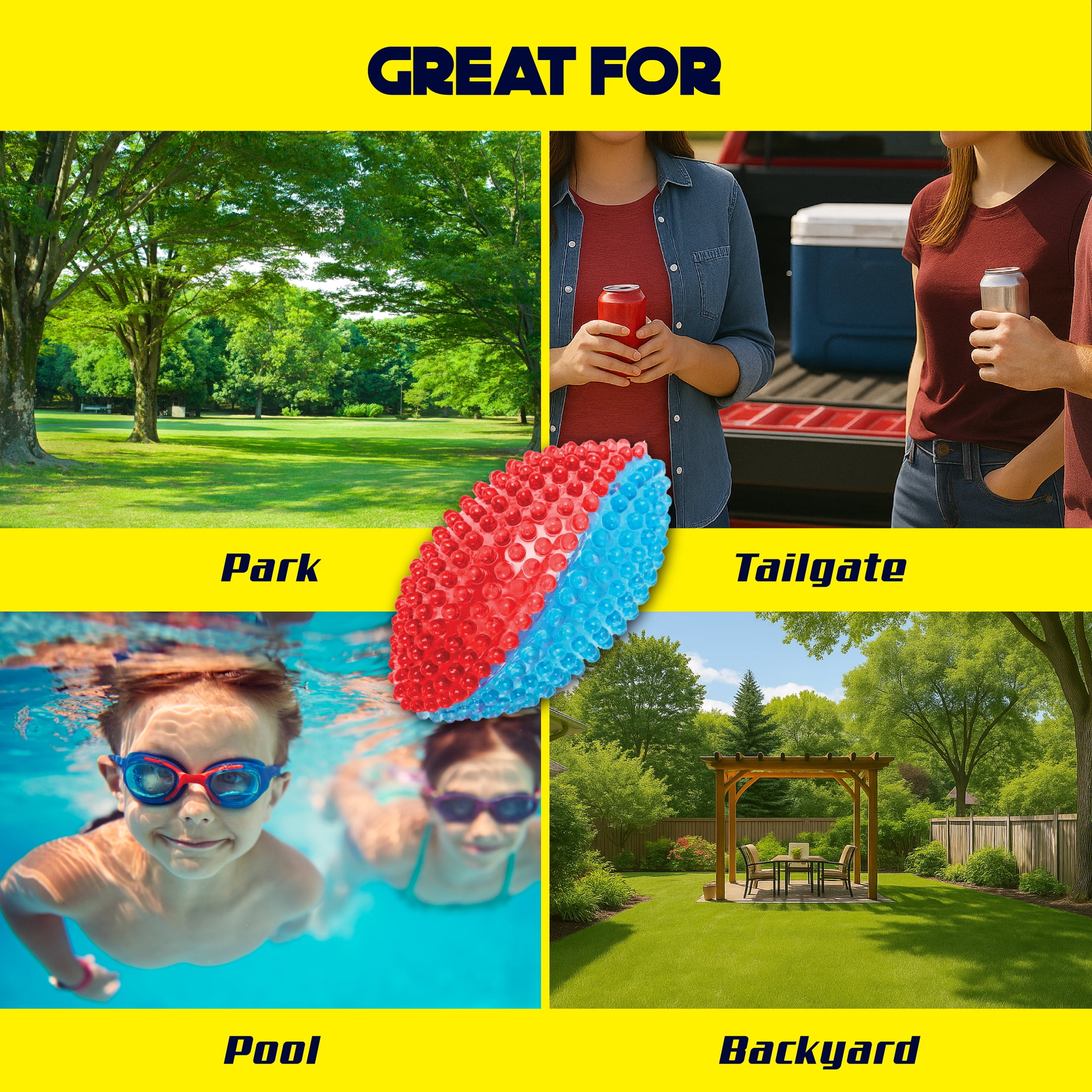 (3 pack) Best Brands Motion Activated Light Up Toss Football for Ages 4+