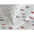 thumbnail image 4 of Ambesonne USA Quilted Bedspread Set 3 Pcs, Fourth of July Squares, Queen Size, Indigo Red White, 4 of 5