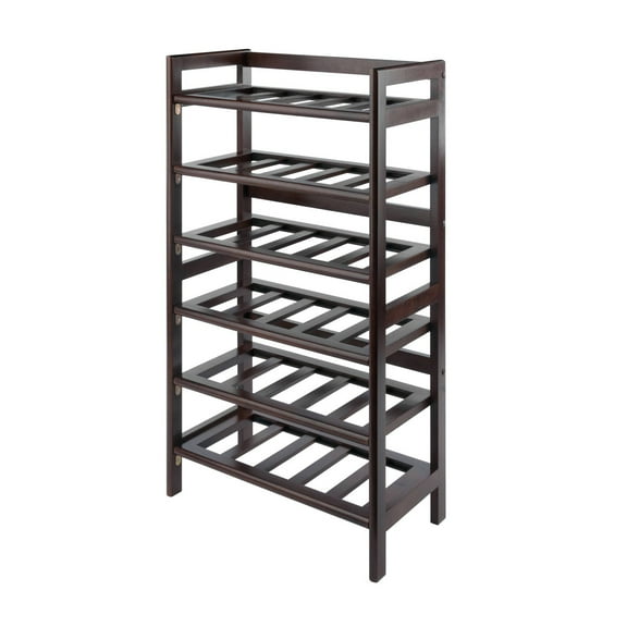 Silvi 30 Bottles Wine Rack Wood/Toasted Walnut