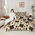 thumbnail image 4 of Homewish Abstract Flying Butterflies Bedding Comforter Set 2pcs for Female Men Adults,Leopard Print Twin Comforter Sets Microfiber,Black Brown Breathable Bedding Set,Lightweight Room Decor, 4 of 8