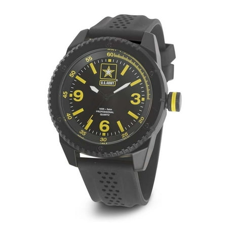 UPC 603679160367 product image for US Army C20 Watch Blk/Yellow Dial & Blk Rubber Strap | upcitemdb.com
