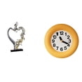 thumbnail image 1 of Estatua de pareja,Figura de pareja besándose,regalo de boda moderno,Estatua de pareja besándose en el aniversario de San Valentín,Reloj de pared,Reloj de pared redondo moderno y silencioso, 1 of 8