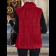thumbnail image 4 of Chaleco Acolchado Sin Mangas para Mujer, Chaqueta con Cremallera, Abrigo de Moda para Otoño y . Rojo L, 4 of 6