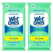 Sensitive Skin Hand And Face Wipes Travel Pack Wet Ones Pack Of 20 2 Pack