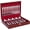1 Layer Red Walnut, variant on Silverware Chest Case with Lid and Felt Lined,Wood Flatware Storage Box for 12 sets of Utensils,Silverware Boxes for Flatware,Silverware Chest without Silverware