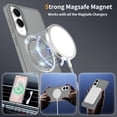 thumbnail image 4 of Asuwish Phone Case for Samsung Galaxy S25 Edge 5G Tempered Glass Screen Protector Magnetic Folding Stand Frosted Translucent Rugged Shockproof Protective Cell Cover S25Edge 6.66 2025 Women Men Grey, 4 of 7