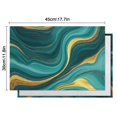 thumbnail image 6 of Teal Gold Marble Pattern Summer Placemats Table Placemats Set Of 4-Linen Kitchen Washable Placemats Table Mats 11.8"x17.7" Non-Slip Heat Resistant, 6 of 6
