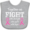 thumbnail image 3 of Inktastic Together We Fight Breast Cancer Awareness Boys or Girls Baby Bib, 3 of 4