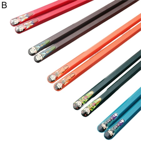 

Meizhencang 5 Pair/Set Chopsticks Reusable Decorative Heat Resistant Japanese Style Food Chopsticks Household Supplies
