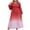 Watermelon Red, variant on Summer Fashion Plus Size Maxi Dresses for Womens 2025 Casual Solid Color V-Neck Elastic Waist Stitching Long Skirt Dress Long Sleeve V-Neck Ankle Dress