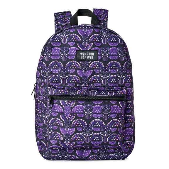 Black Panther Unisex Backpack with Laptop Sleeve Purple Black