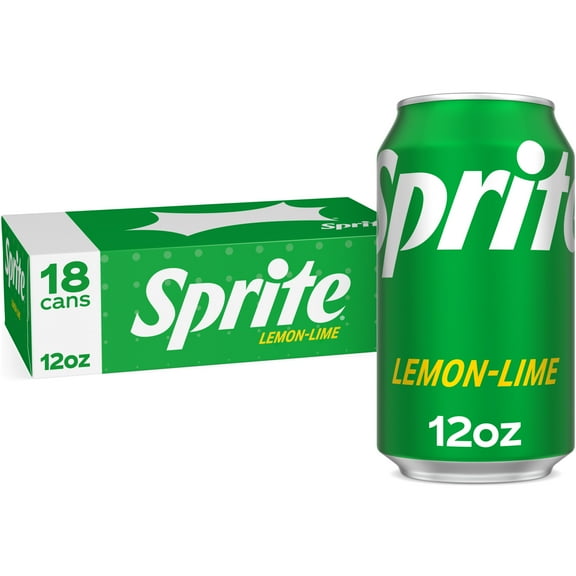 Sprite Lemon Lime Soda Pop, 12 fl oz, 18 Pack Cans