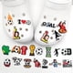 thumbnail image 1 of 35 piezas de dijes para zapatos, dijes de cocodrilo de fútbol, accesorios de PVC para cocodrilos, pulsera, bolsos de playa, accesorios, regalo de fiesta para niños, niñas y adultos, 1 of 5