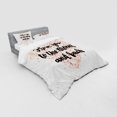 thumbnail image 3 of Ambesonne Saying Bedding Set 3 Pcs, Love Words on Dotwork Heart, Twin, Blush Pale Ruby Black, 3 of 3