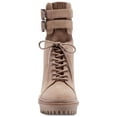 thumbnail image 5 of Vince Camuto Everna Truffle Taupe Lace Up Rounded Toe Buckle Strapped Boot (Truffle Taupe, 7.5), 5 of 5