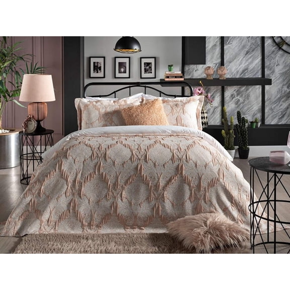 Light Pink Bedspread - King Size (3 Pieces)