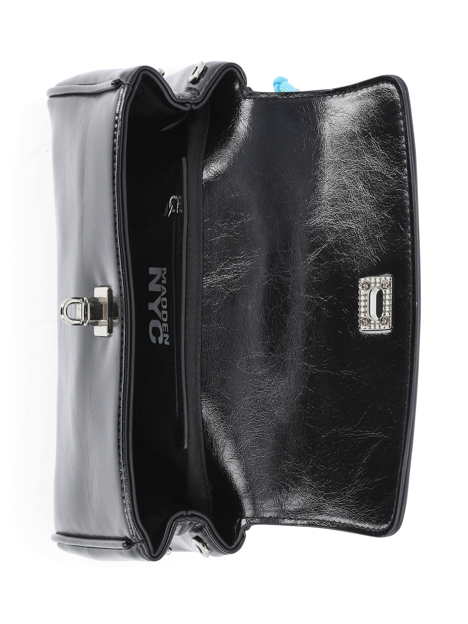 Madden NYC Women's Flap Top Handle Bag, Black