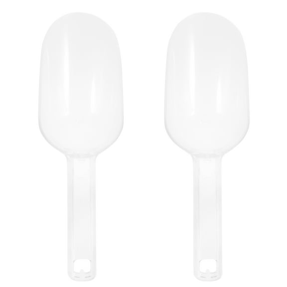 Monyance plastic ice scoop 2Pcs Ice Cream Plastic Scoop Transparent Flour Scooper Loose Tea Shovel(12.01X3.94X2.17Inches)