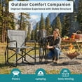 thumbnail image 6 of Bigleap Rocker Camping Chair, Portable Folding Rocking Chair with Solid, Durable Armrests, Drink Holder & Comfortable Mesh Backrest — Gray, 6 of 9