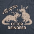 thumbnail image 2 of Womens All of The Otter Reindeer T Shirt Funny Christmas Animals Graphic Tee Womens Graphic Tees, 2 of 9