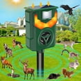 thumbnail image 5 of PATIOEASY Solar Flame Animal Repeller 2-Pack, IP44 Waterproof PIR Motion Sensor Ultrasonic Deterrent, 5 Modes Adjustable for Yard Garden Farm Protection, 5 of 9